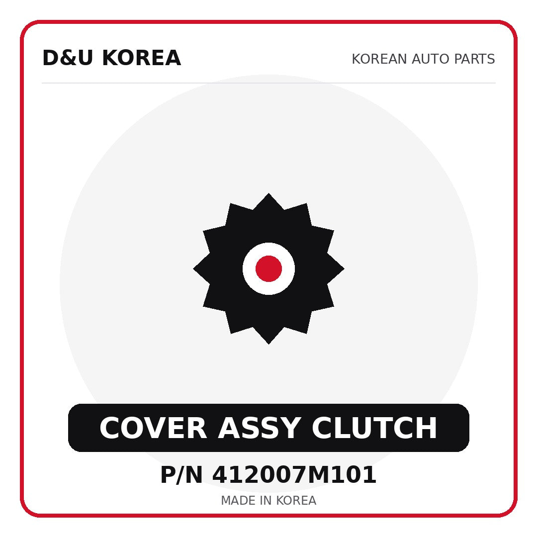 Genuine Mobis COVER ASSY CLUTCH 412007M101 - Korean auto parts from D&U Korea
