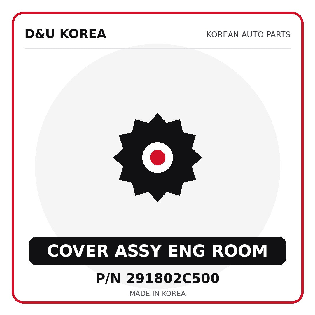 Genuine Mobis COVER ASSY ENG ROOM 291802C500 - Korean auto parts from D&U Korea