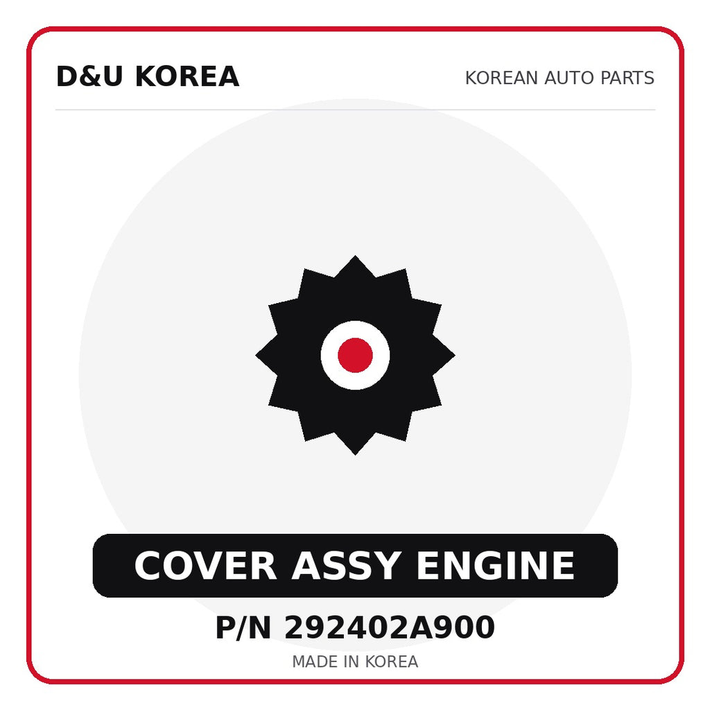 Genuine Mobis COVER ASSY ENGINE 292402A900 - Korean auto parts from D&U Korea