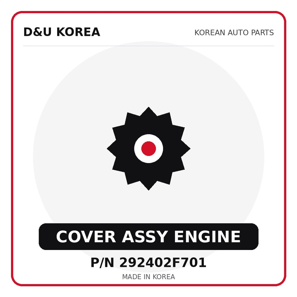 Genuine Mobis COVER ASSY ENGINE 292402F701 - Korean auto parts from D&U Korea