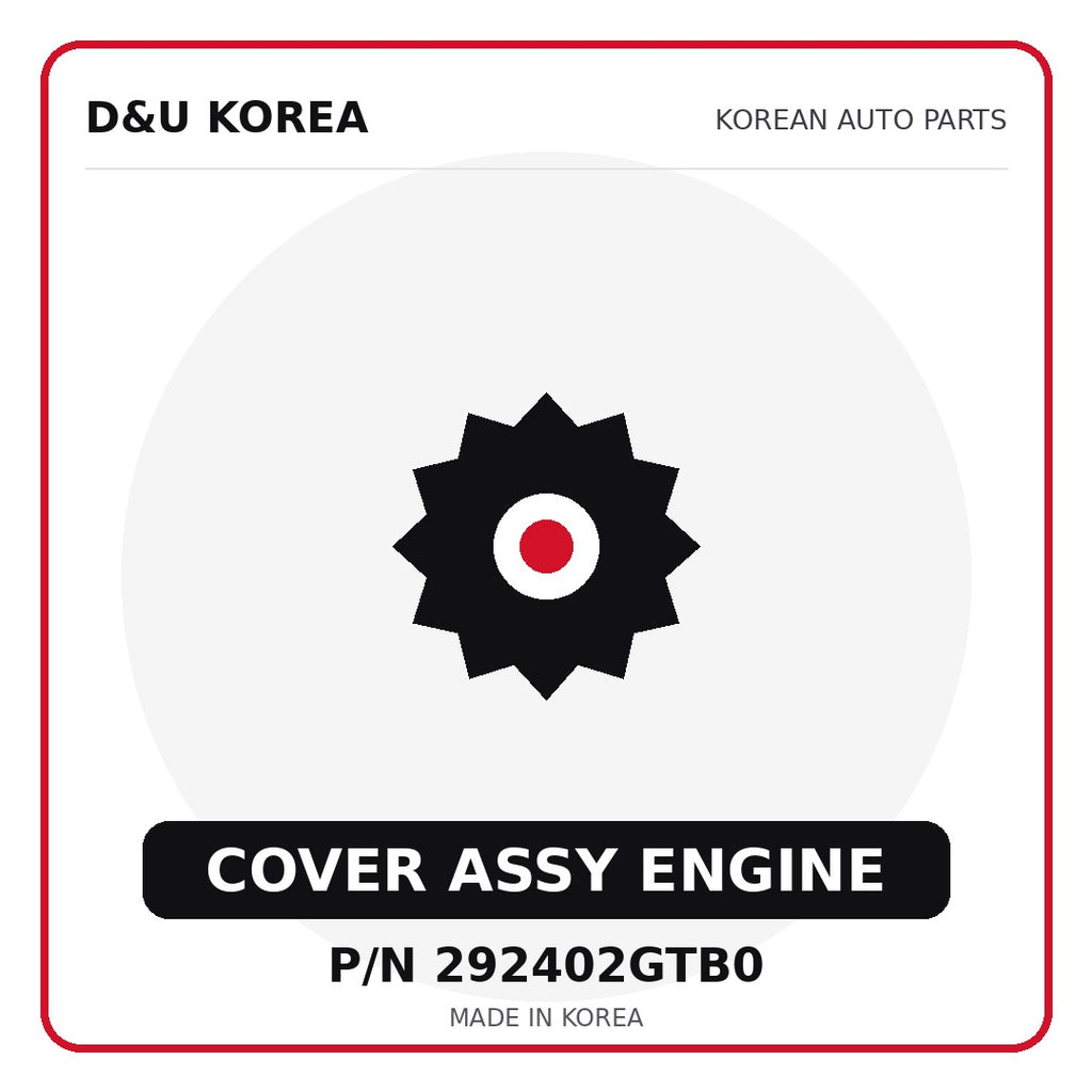 Genuine Mobis COVER ASSY ENGINE 292402GTB0 for Korean vehicles | D&U Korea