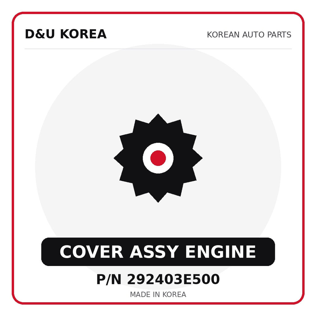 Genuine Mobis COVER ASSY ENGINE 292403E500 - Korean auto parts from D&U Korea
