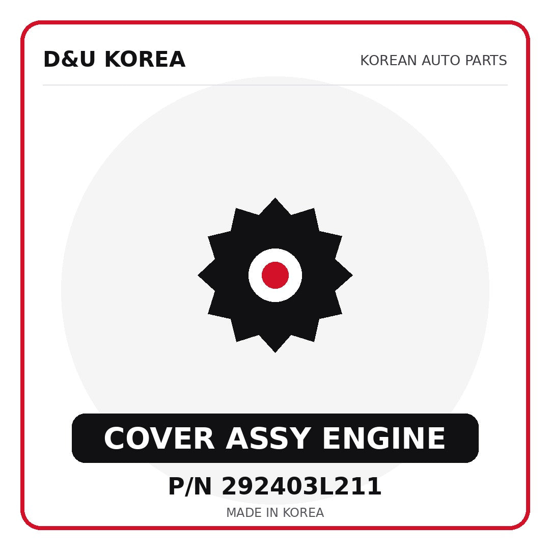 Genuine Mobis COVER ASSY ENGINE 292403L211 - Korean auto parts from D&U Korea