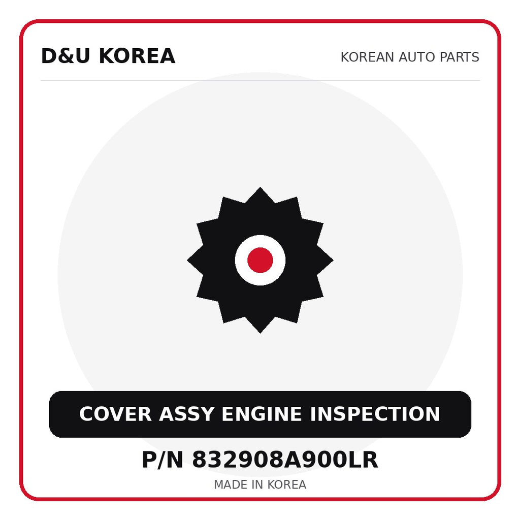 Genuine Mobis COVER ASSY ENGINE INSPECTION 832908A900LR - Korean auto parts from D&U Korea