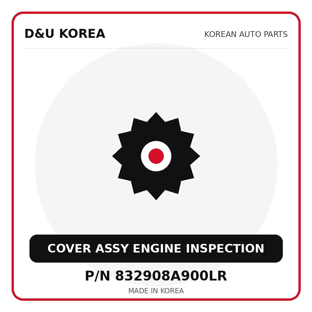 Genuine Mobis COVER ASSY ENGINE INSPECTION 832908A900LR - Korean auto parts from D&U Korea