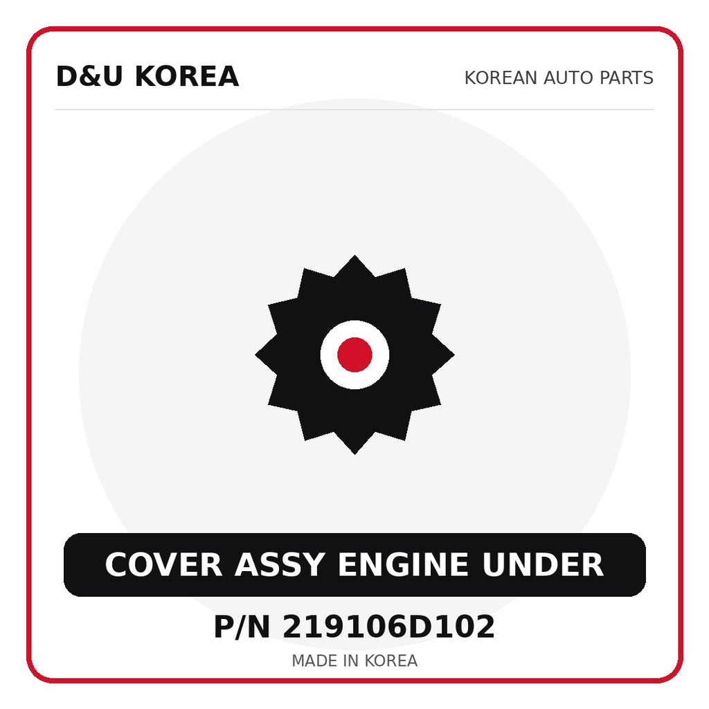 Genuine Mobis COVER ASSY ENGINE UNDER 219106D102 - Korean auto parts from D&U Korea