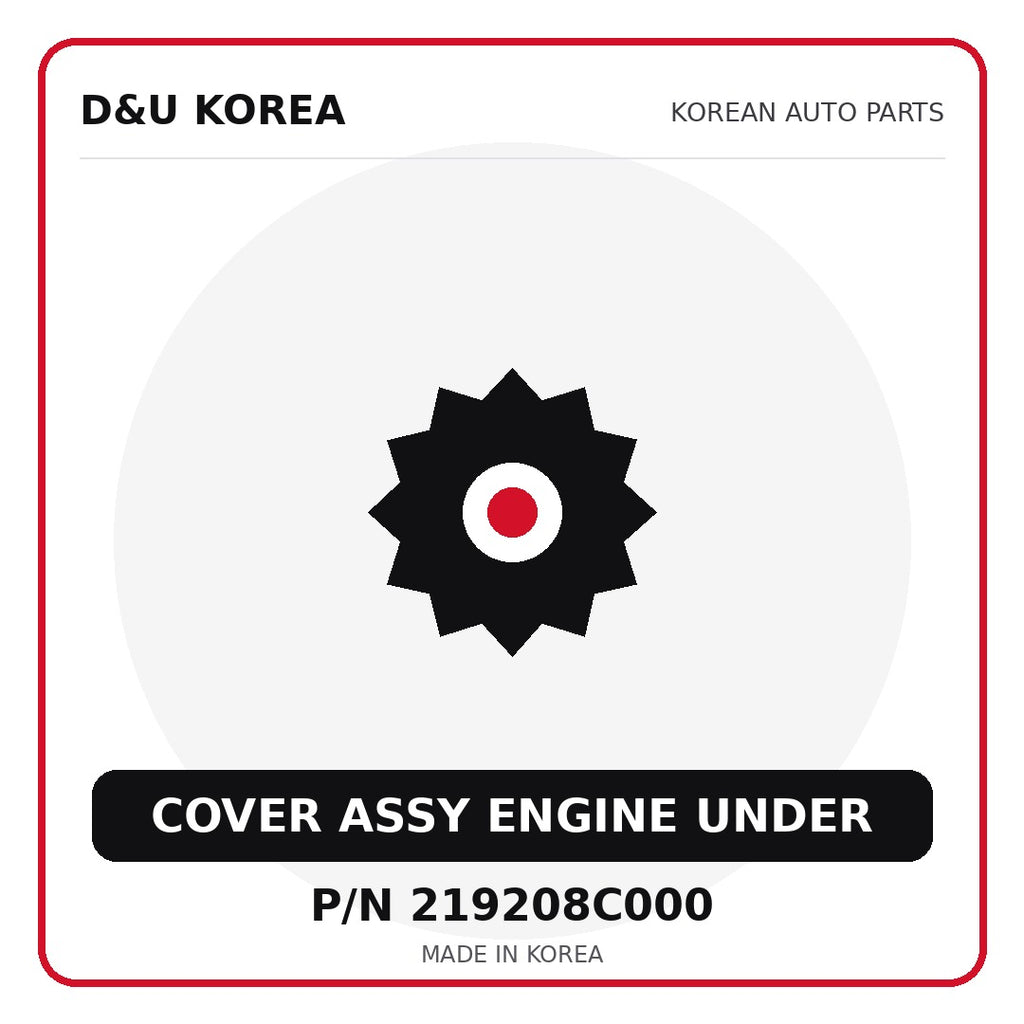 Genuine Mobis COVER ASSY ENGINE UNDER 219208C000 - Korean auto parts from D&U Korea