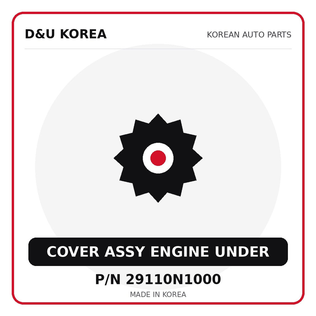 Genuine Mobis COVER ASSY ENGINE UNDER 29110N1000 - Korean auto parts from D&U Korea