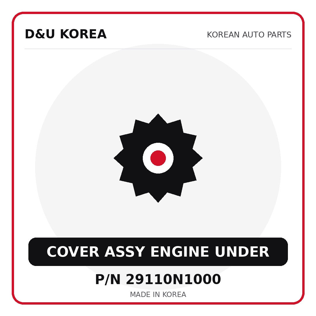 Genuine Mobis COVER ASSY ENGINE UNDER 29110N1000 - Korean auto parts from D&U Korea