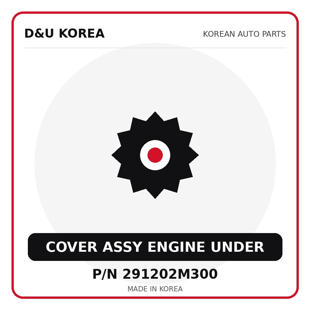 Genuine Mobis COVER ASSY ENGINE UNDER 291202M300 - Korean auto parts from D&U Korea