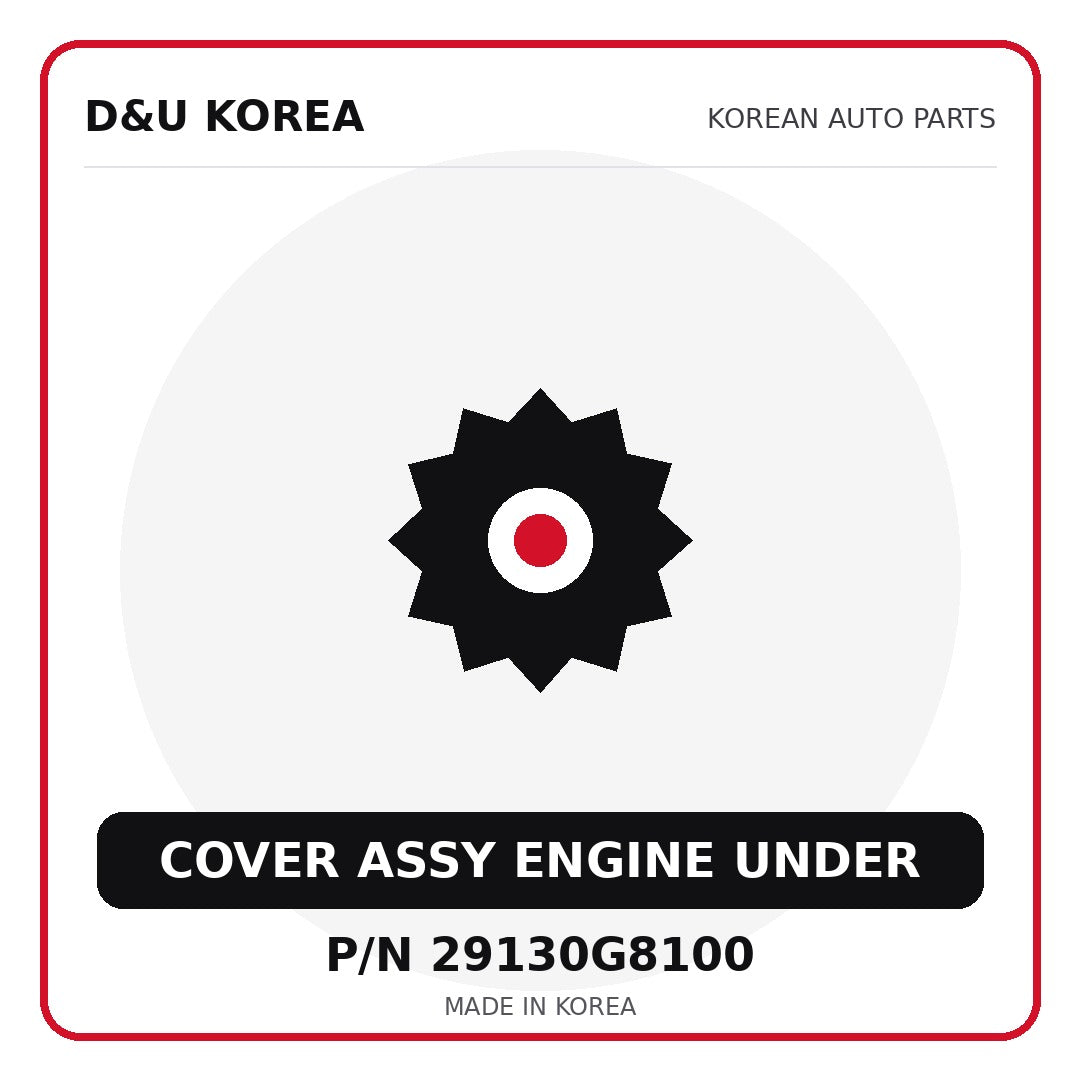 Genuine Mobis COVER ASSY ENGINE UNDER 29130G8100 - Korean auto parts from D&U Korea