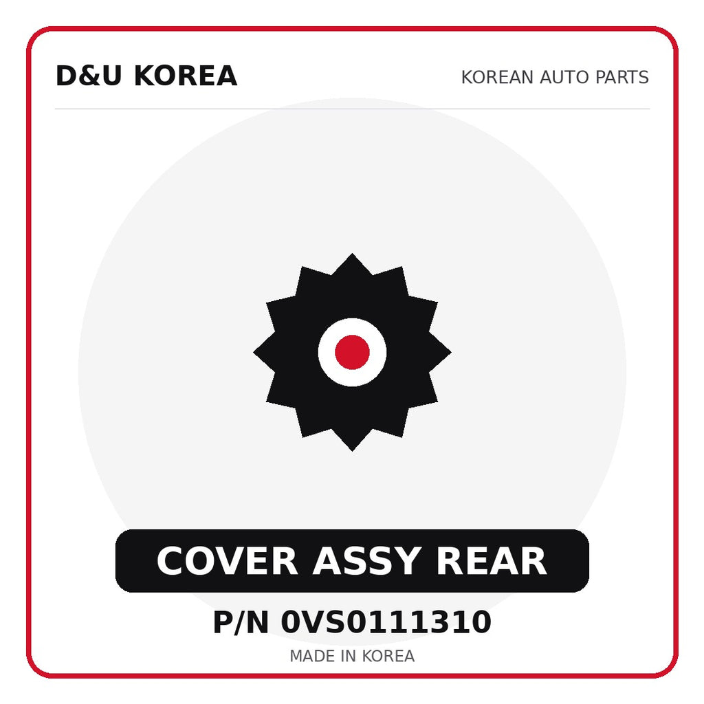 Genuine Mobis COVER ASSY REAR 0VS0111310 - Korean auto parts from D&U Korea