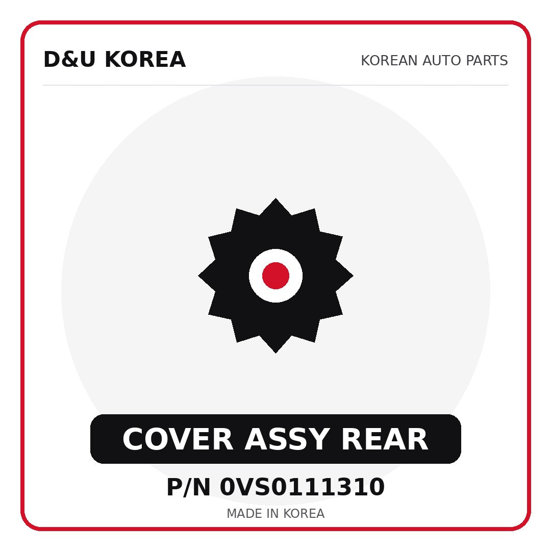 Genuine Mobis COVER ASSY REAR 0VS0111310 - Korean auto parts from D&U Korea