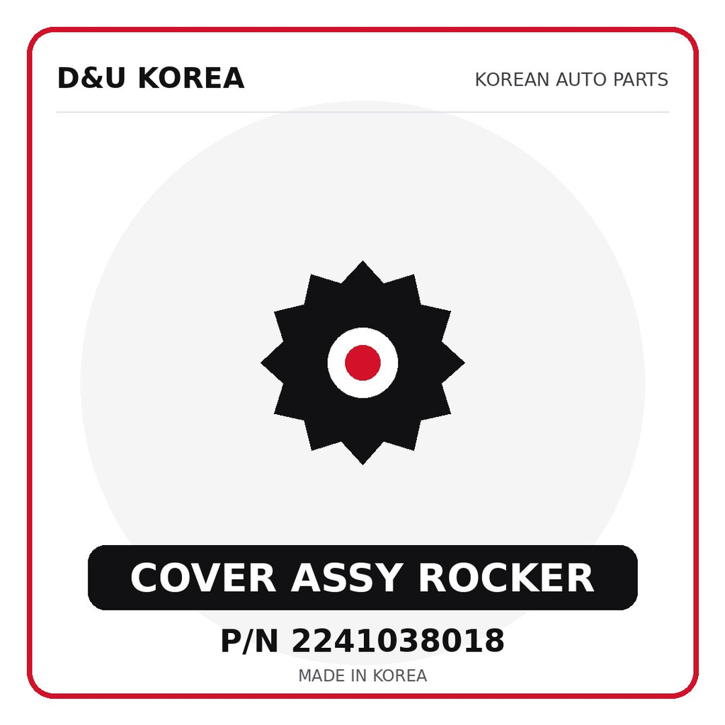 Genuine Mobis COVER ASSY ROCKER 2241038018 - Korean auto parts from D&U Korea