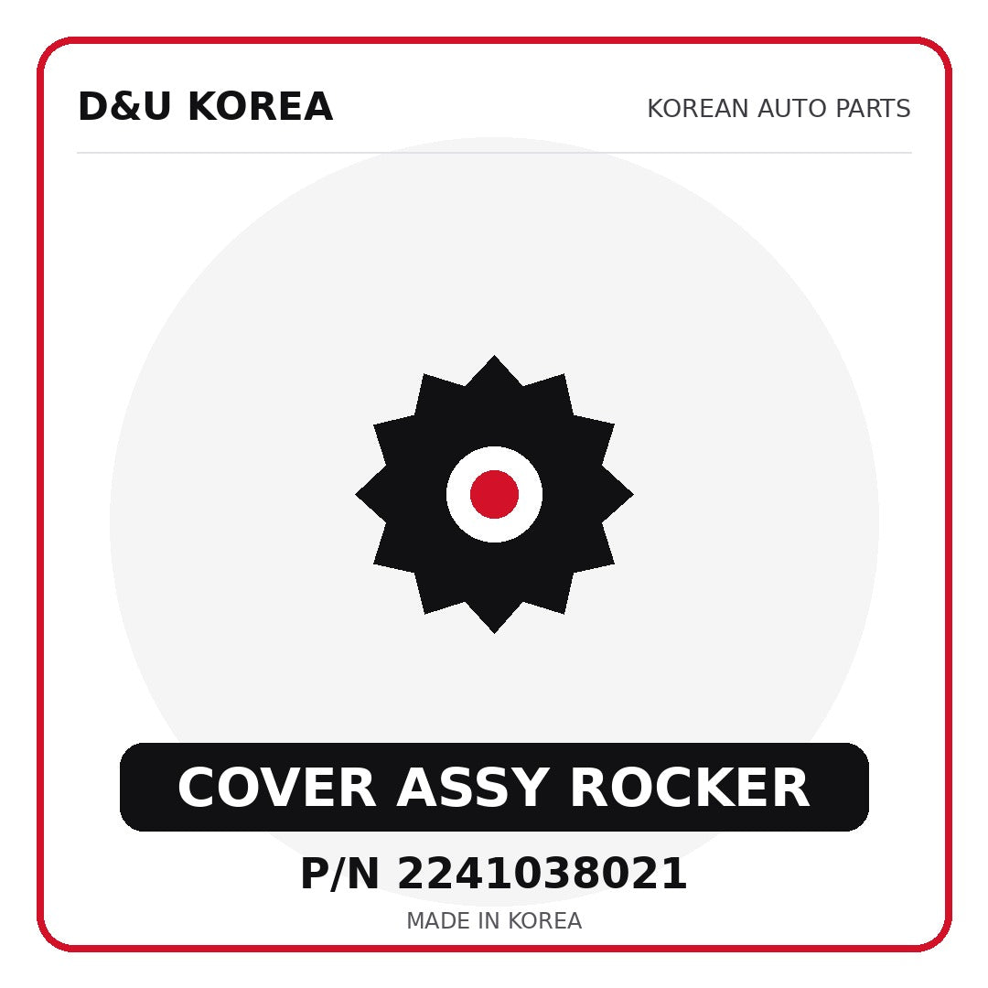 Genuine Mobis COVER ASSY ROCKER 2241038021 - Korean auto parts from D&U Korea