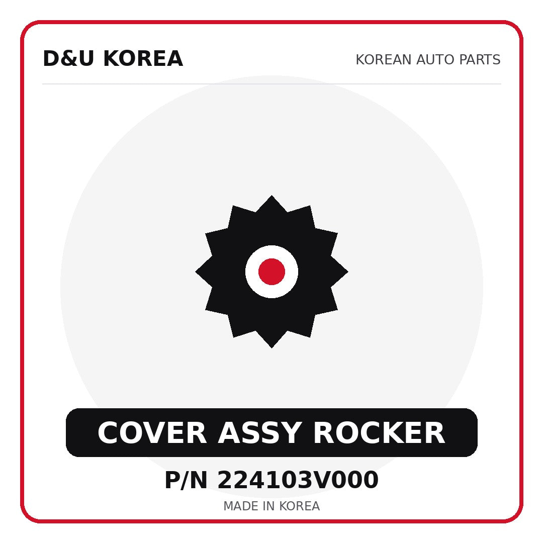 Genuine Mobis COVER ASSY ROCKER 224103V000 - Korean auto parts from D&U Korea