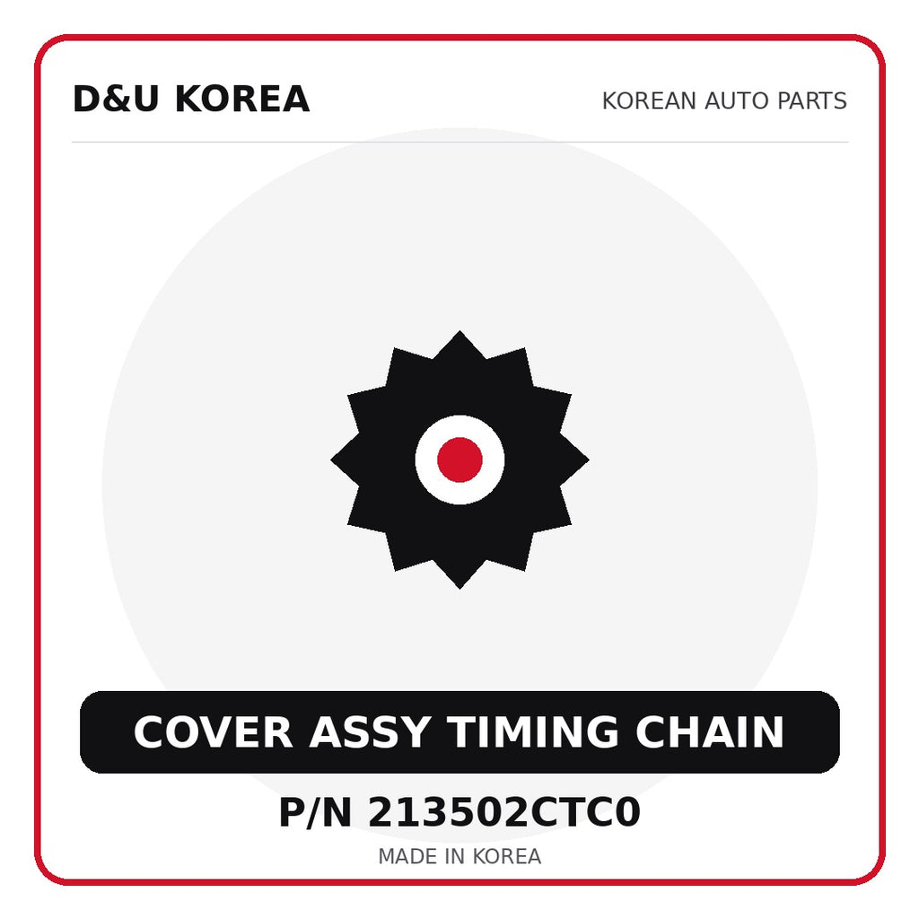 Genuine Mobis COVER ASSY TIMING CHAIN 213502CTC0 - Korean auto parts from D&U Korea