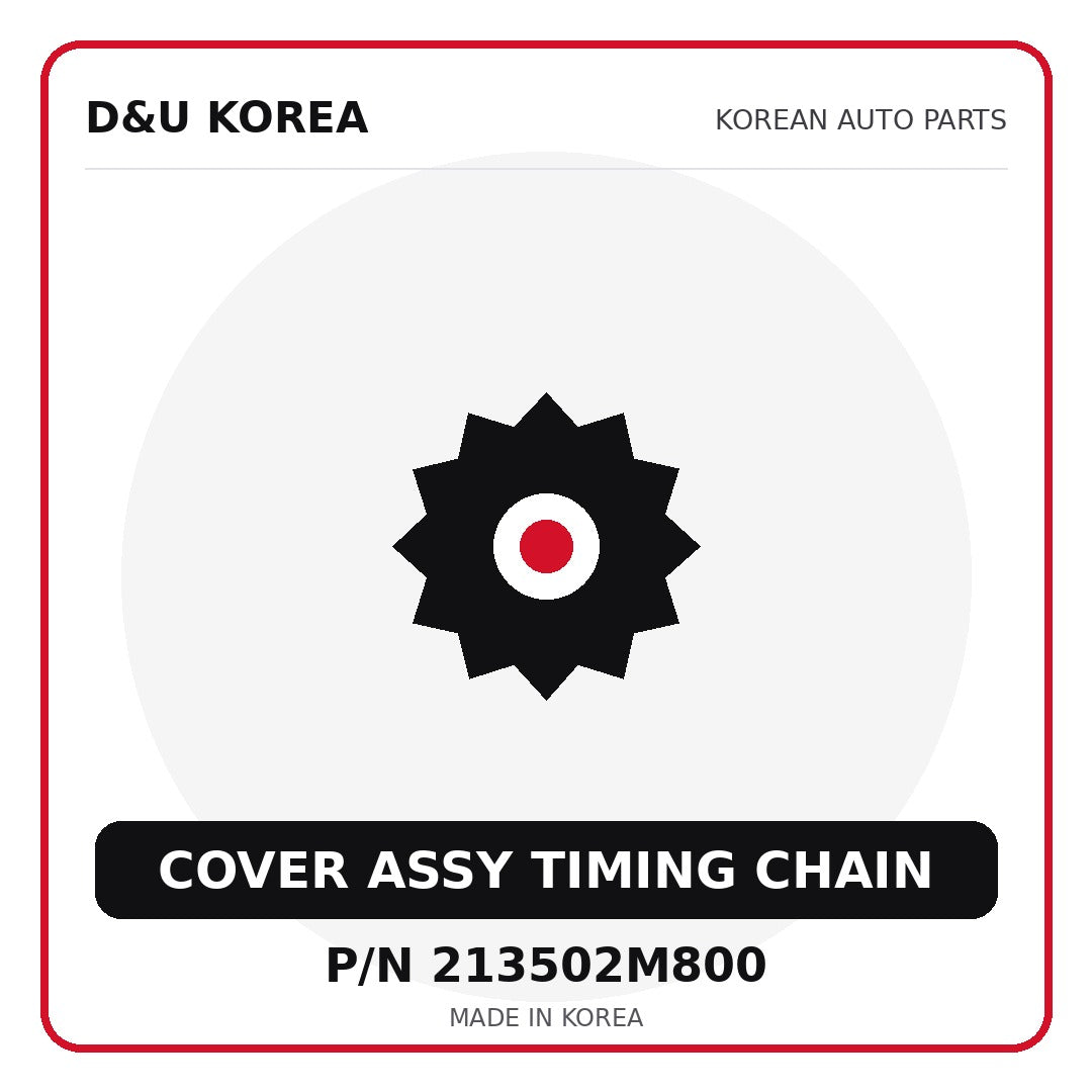 Genuine Mobis COVER ASSY TIMING CHAIN 213502M800 - Korean auto parts from D&U Korea