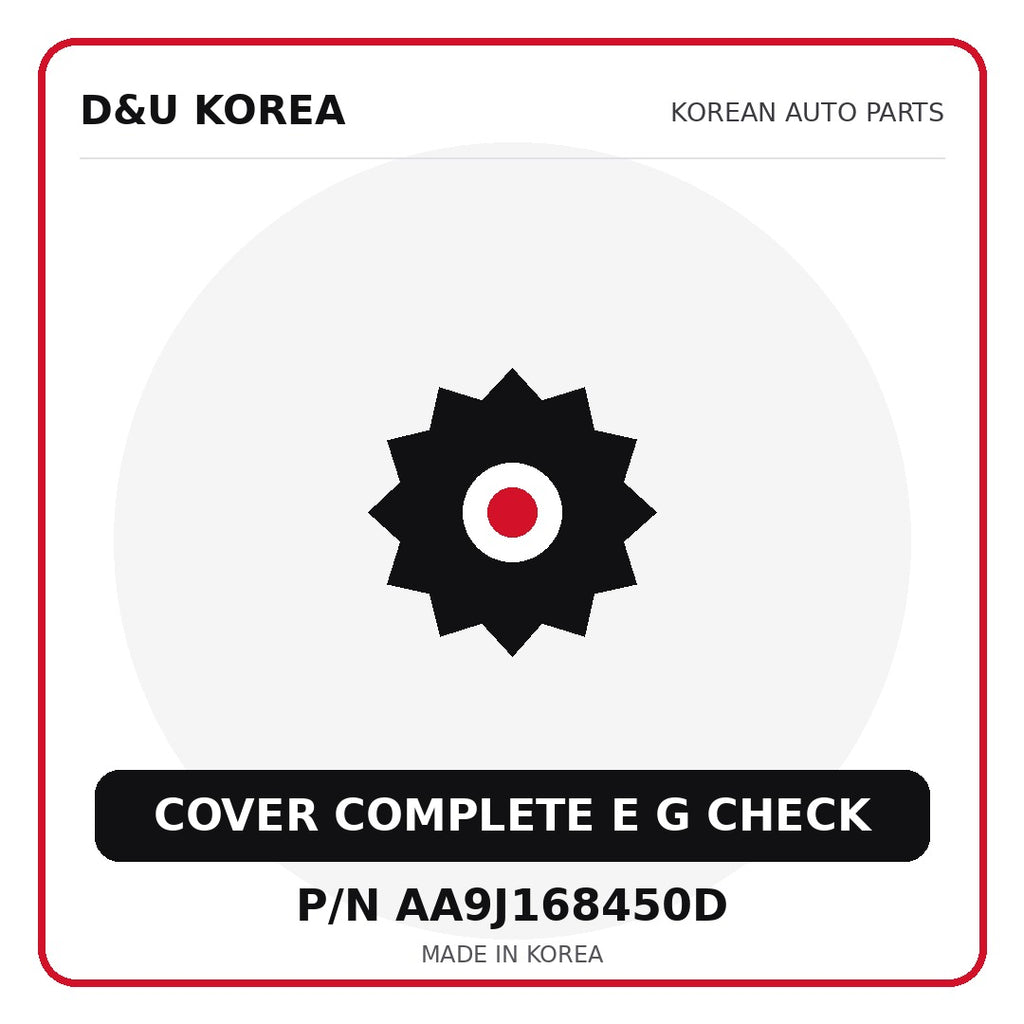 Genuine Mobis COVER COMPLETE E G CHECK AA9J168450D for Korean vehicles | D&U Korea