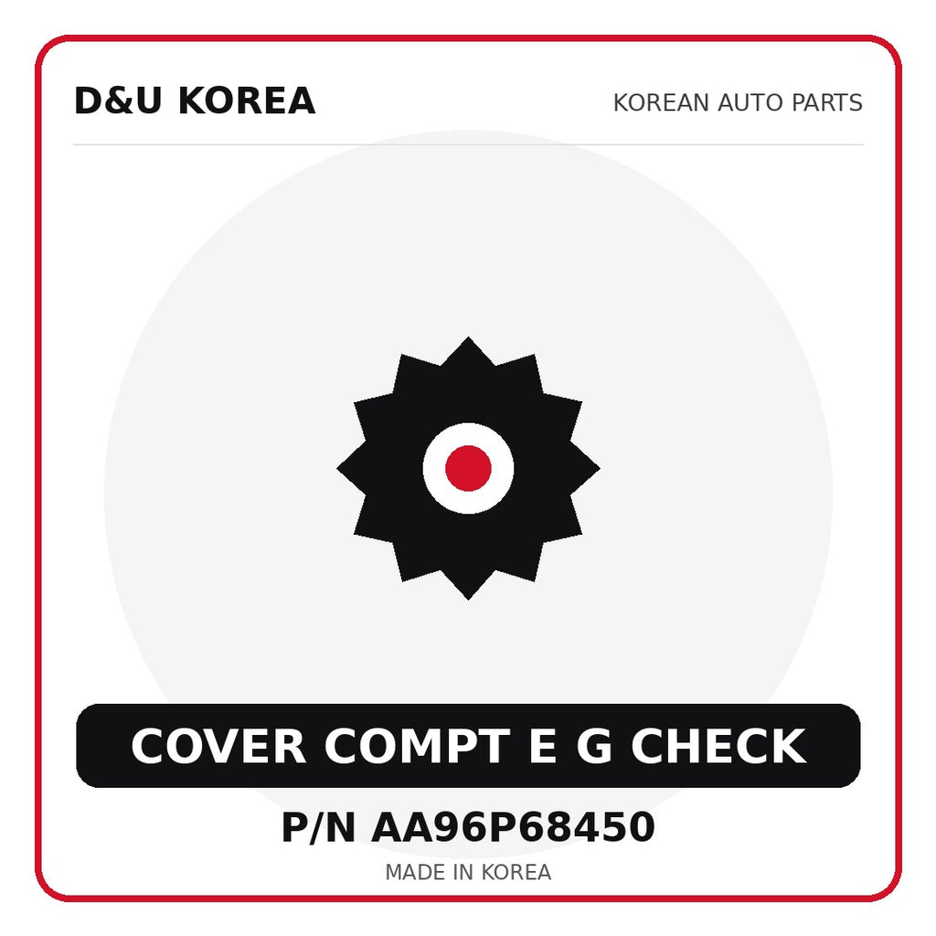 Genuine Mobis COVER COMPT E G CHECK AA96P68450 - Korean auto parts from D&U Korea