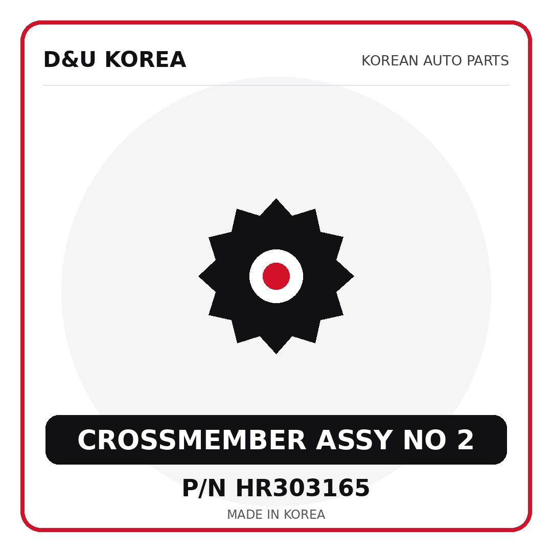 Genuine Mobis CROSSMEMBER ASSY NO 2 HR303165 for Korean vehicles | D&U Korea