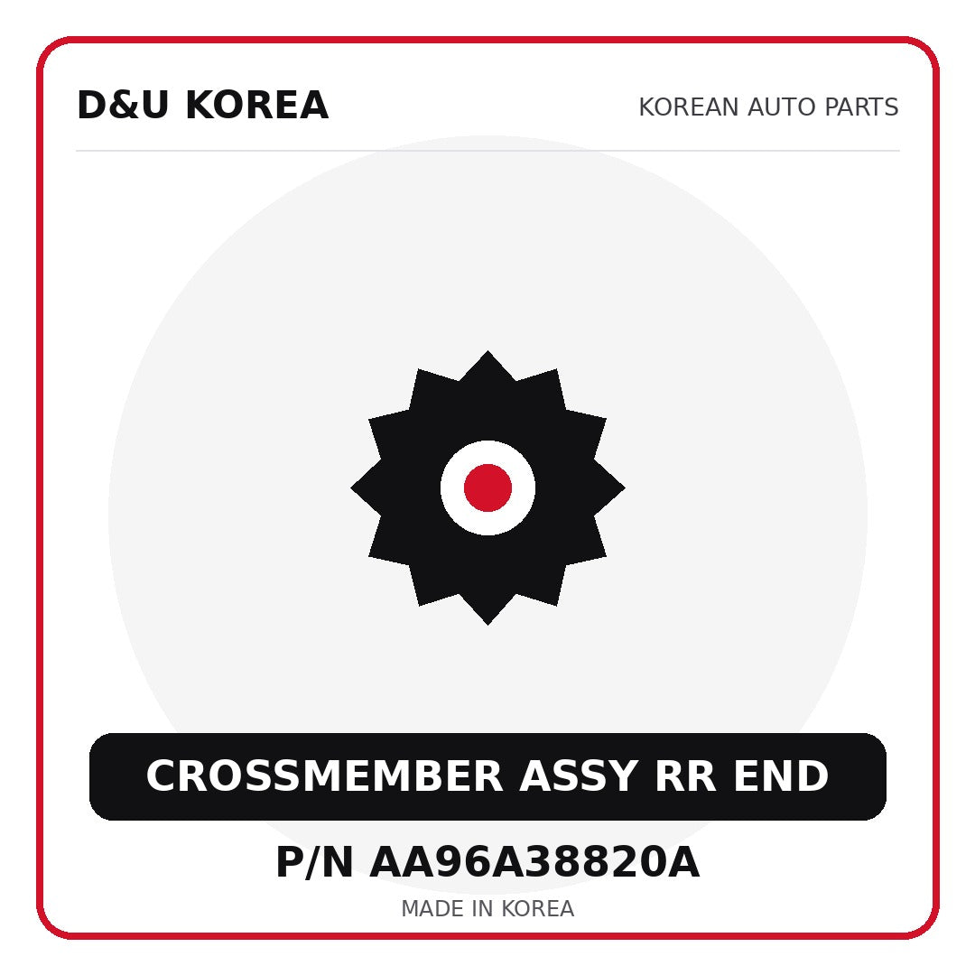 Genuine Mobis CROSSMEMBER ASSY RR END AA96A38820A for Korean vehicles | D&U Korea