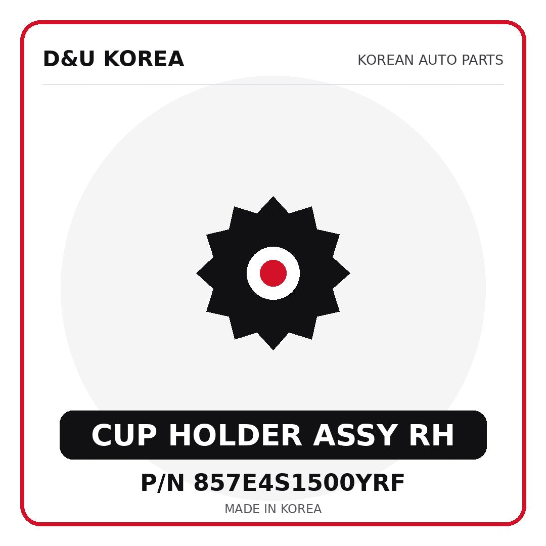 Genuine Mobis CUP HOLDER ASSY RH 857E4S1500YRF - Korean auto parts from D&U Korea
