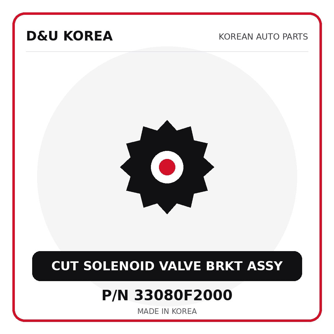 Genuine Mobis CUT SOLENOID VALVE BRKT ASSY 33080F2000 - Korean auto parts from D&U Korea