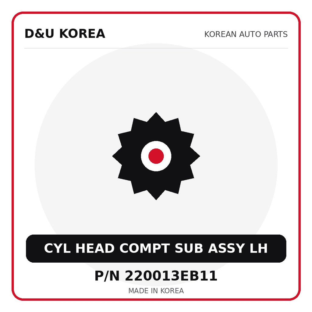 Genuine Mobis CYL HEAD COMPT SUB ASSY LH 220013EB11 - Korean auto parts from D&U Korea