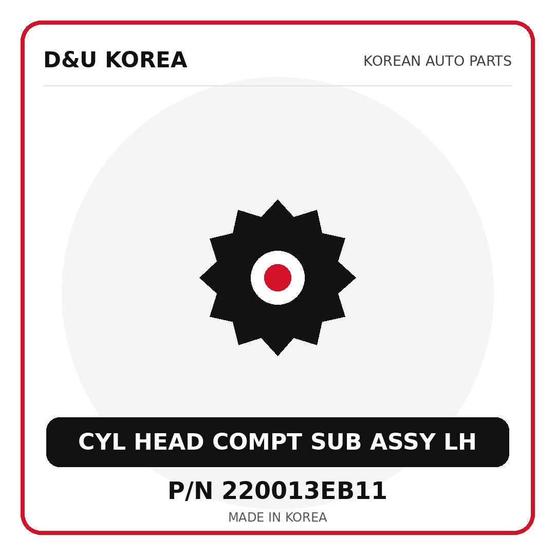Genuine Mobis CYL HEAD COMPT SUB ASSY LH 220013EB11 - Korean auto parts from D&U Korea