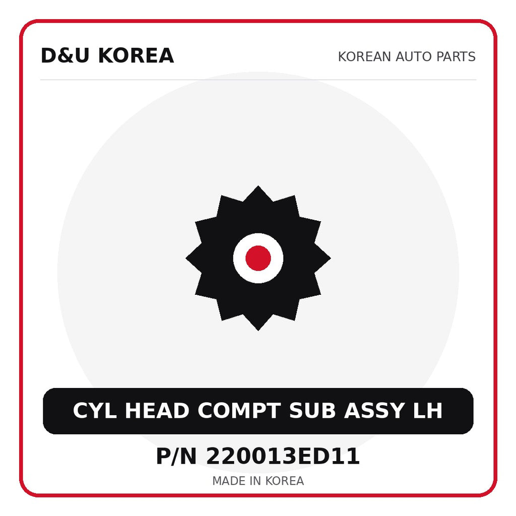 Genuine Mobis CYL HEAD COMPT SUB ASSY LH 220013ED11 - Korean auto parts from D&U Korea