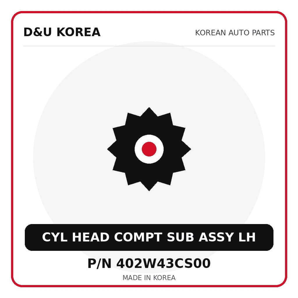 Genuine Mobis CYL HEAD COMPT SUB ASSY LH 402W43CS00 for Korean vehicles | D&U Korea