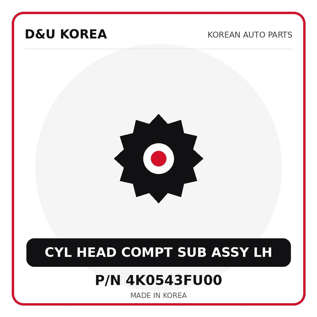 Genuine Mobis CYL HEAD COMPT SUB ASSY LH 4K0543FU00 - Korean auto parts from D&U Korea