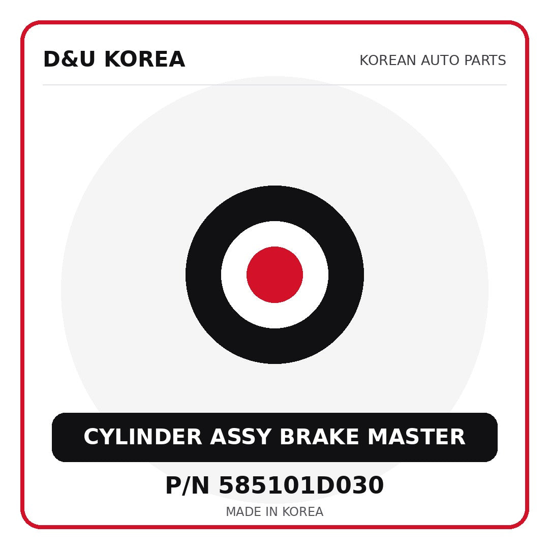 Genuine Mobis CYLINDER ASSY BRAKE MASTER 585101D030 - Korean auto parts from D&U Korea