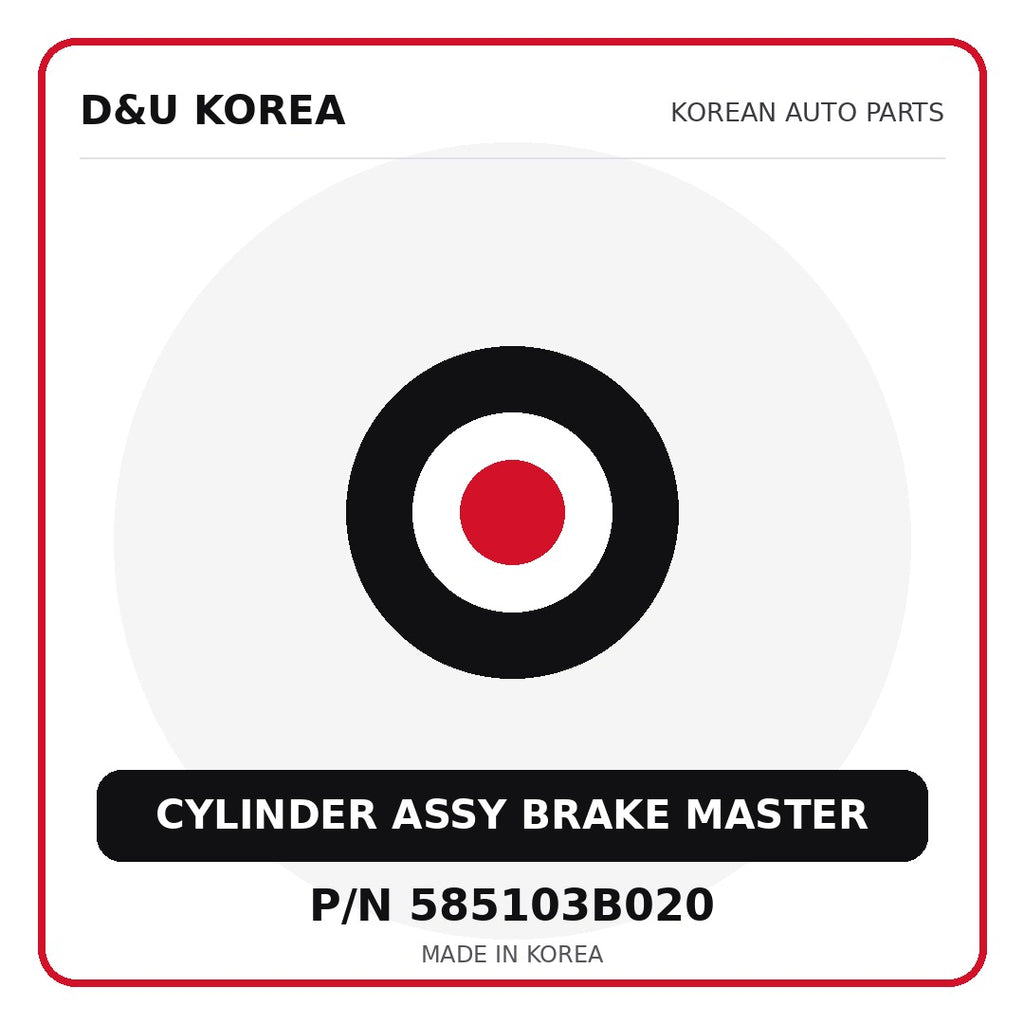 Genuine Mobis CYLINDER ASSY BRAKE MASTER 585103B020 - Korean auto parts from D&U Korea
