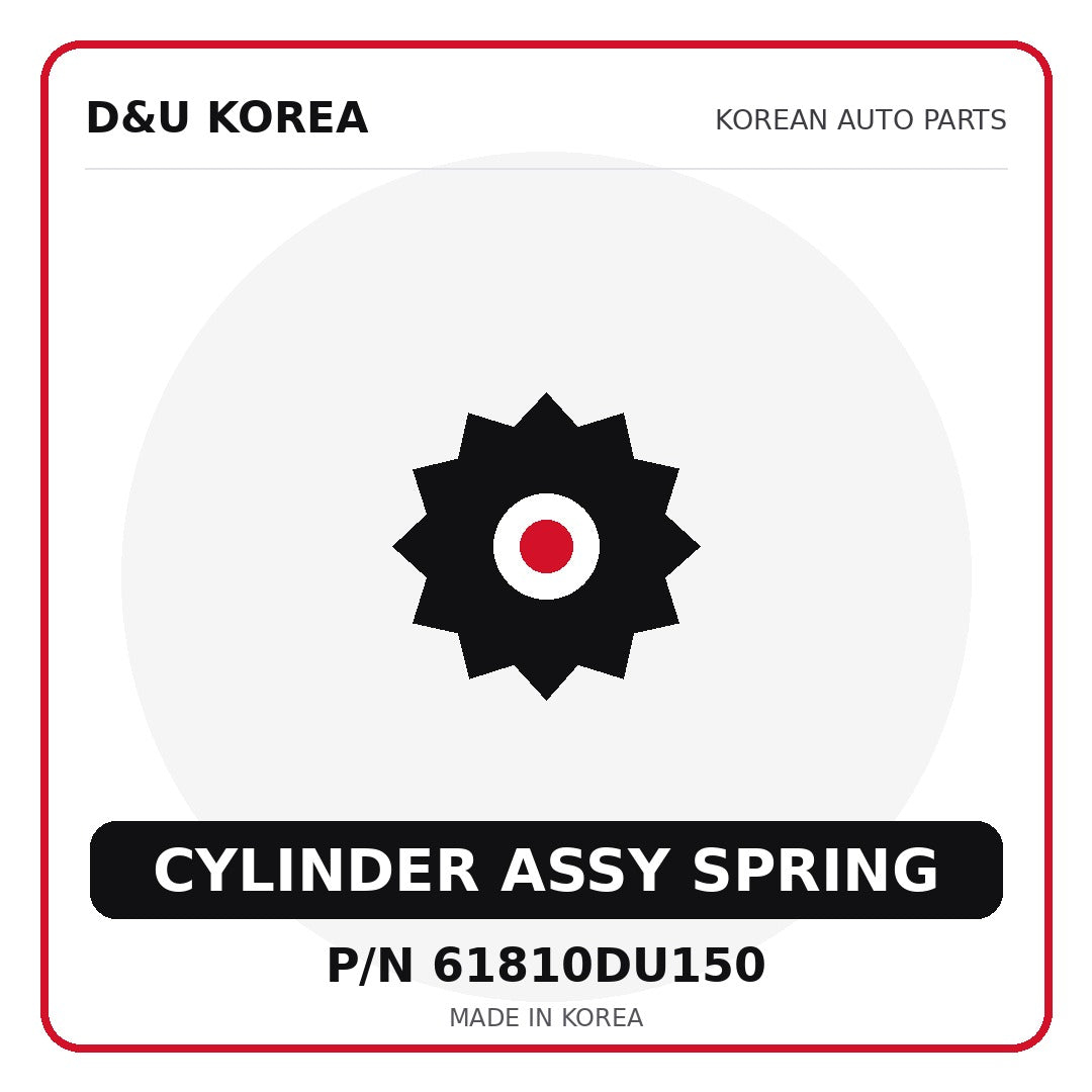 Genuine Mobis CYLINDER ASSY SPRING 61810DU150 - Korean auto parts from D&U Korea