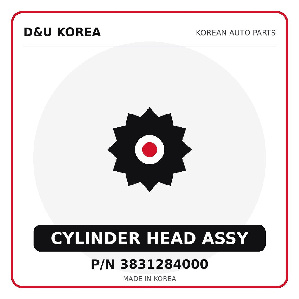 Genuine Mobis CYLINDER HEAD ASSY 3831284000 - Korean auto parts from D&U Korea