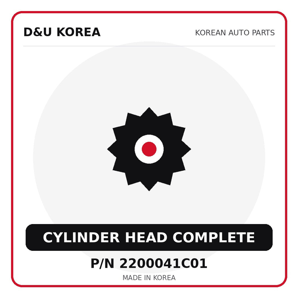 Genuine Mobis CYLINDER HEAD COMPLETE 2200041C01 for Korean vehicles | D&U Korea