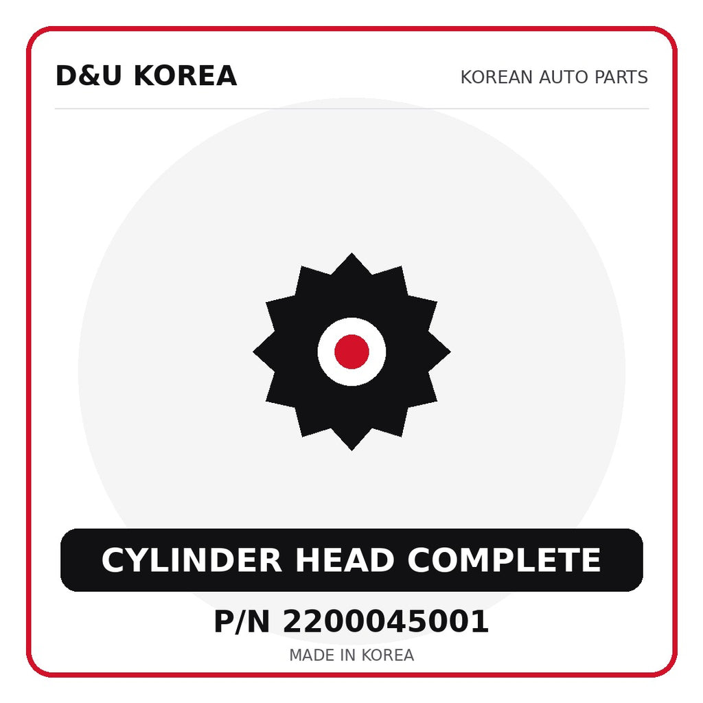 Genuine Mobis CYLINDER HEAD COMPLETE 2200045001 - Korean auto parts from D&U Korea