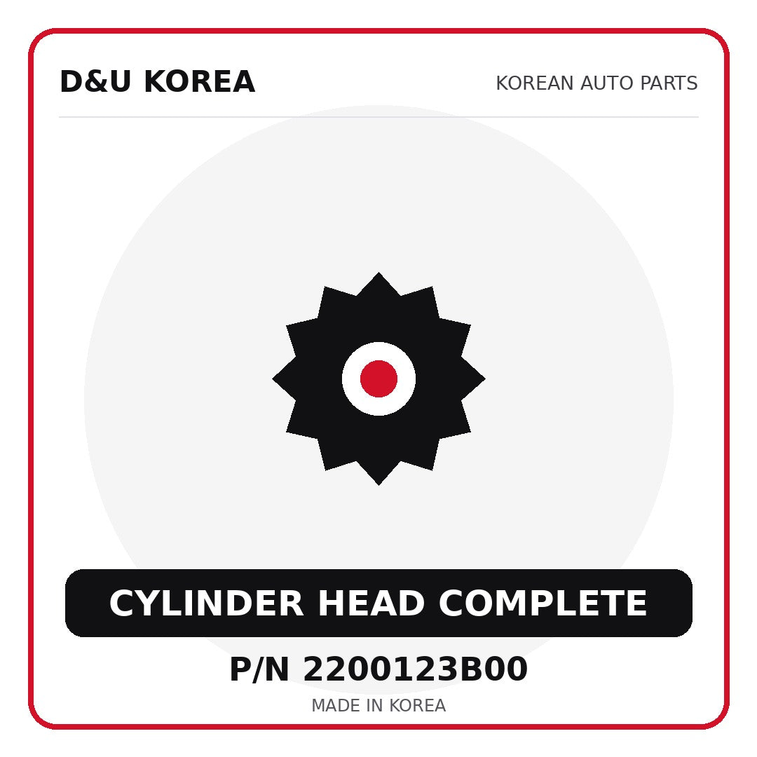 Genuine Mobis CYLINDER HEAD COMPLETE 2200123B00 - Korean auto parts from D&U Korea