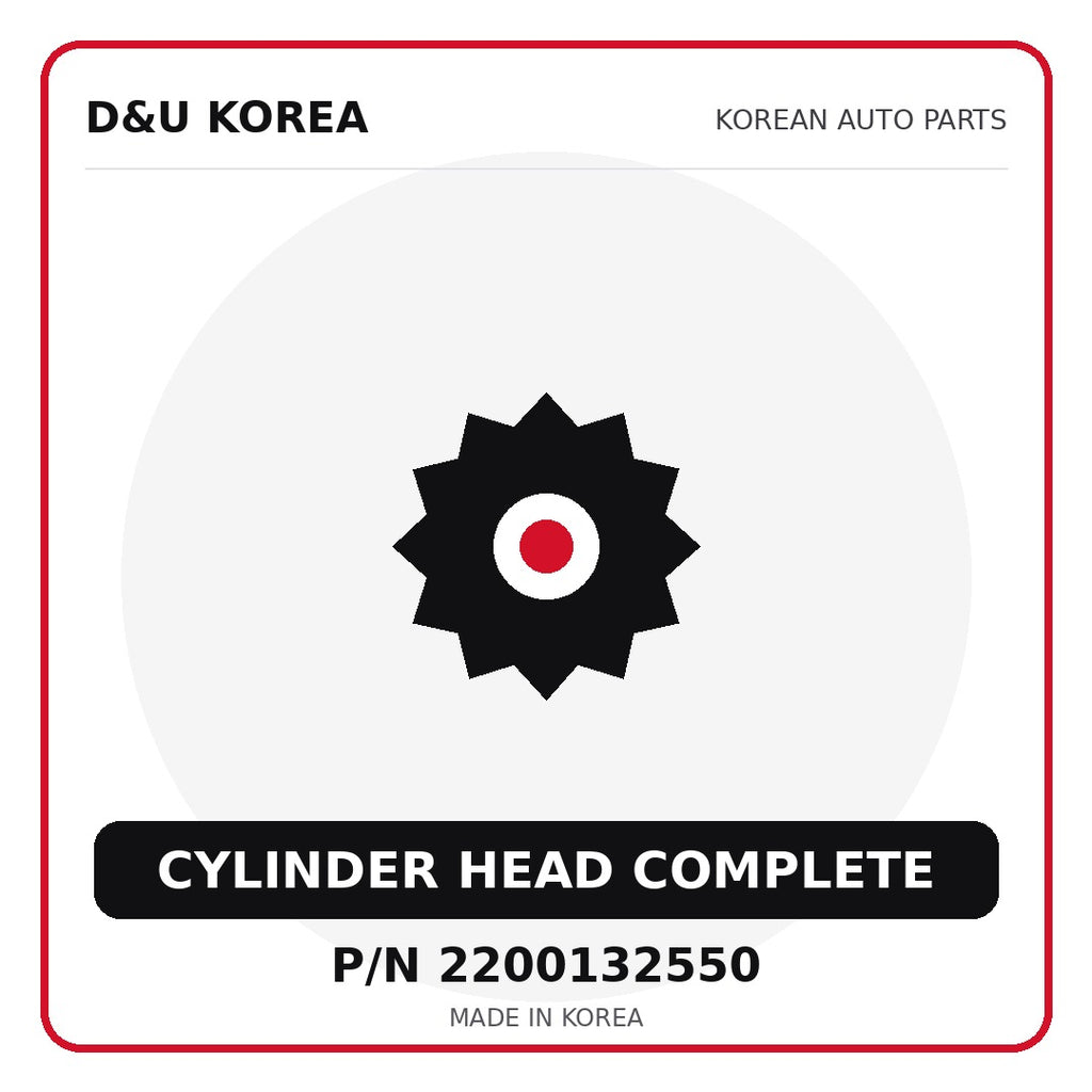 Genuine Mobis CYLINDER HEAD COMPLETE 2200132550 - Korean auto parts from D&U Korea
