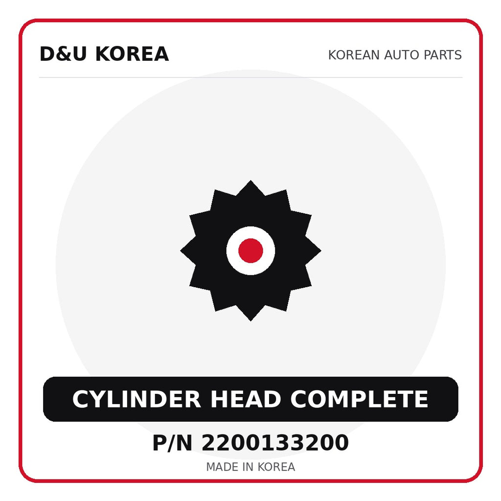 Genuine Mobis CYLINDER HEAD COMPLETE 2200133200 for Korean vehicles | D&U Korea