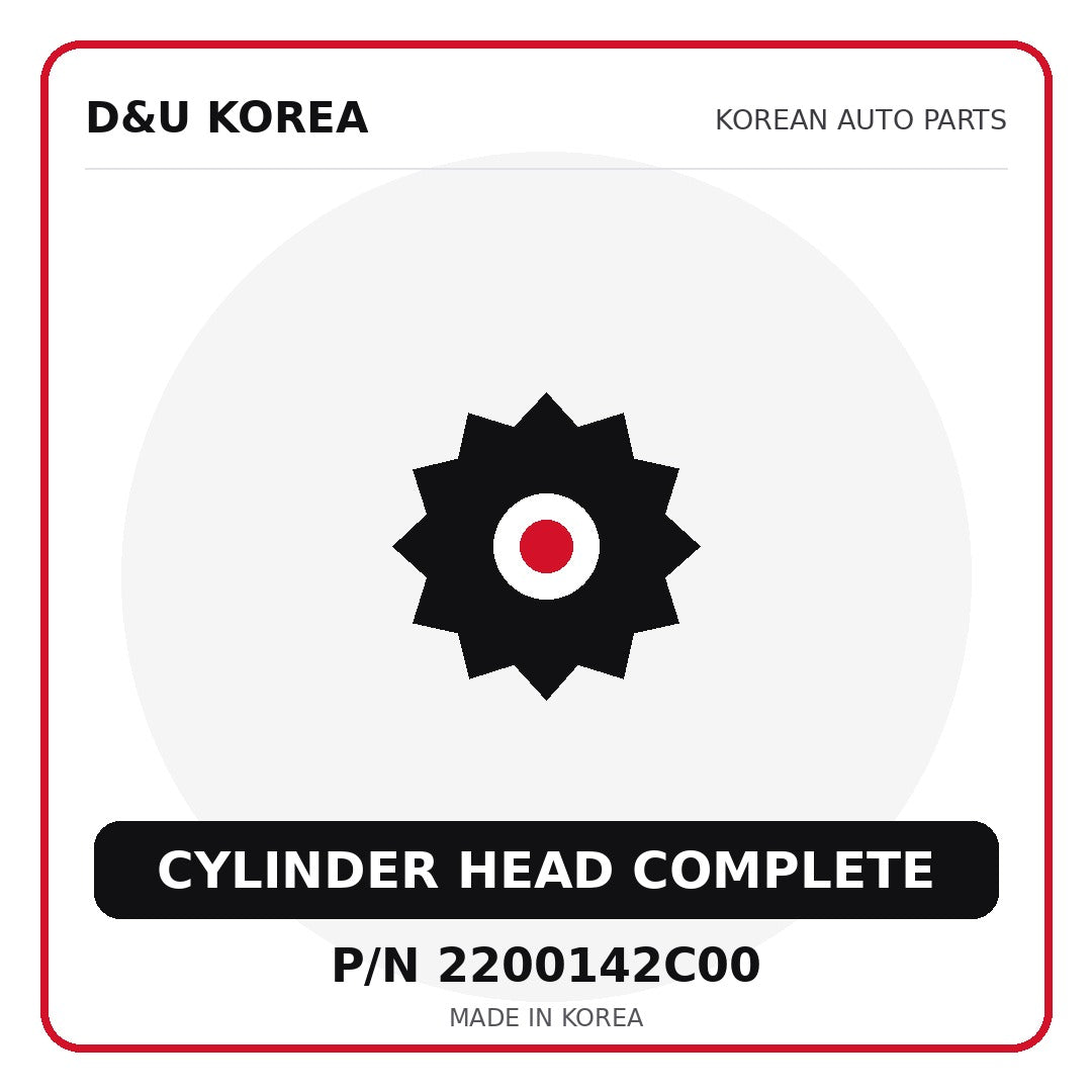 Genuine Mobis CYLINDER HEAD COMPLETE 2200142C00 - Korean auto parts from D&U Korea