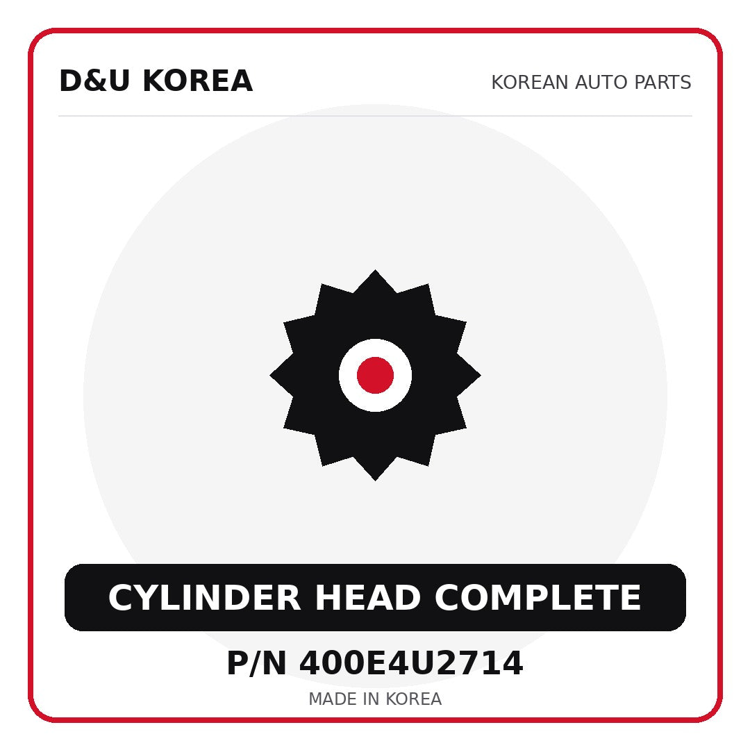 Genuine Mobis CYLINDER HEAD COMPLETE 400E4U2714 - Korean auto parts from D&U Korea