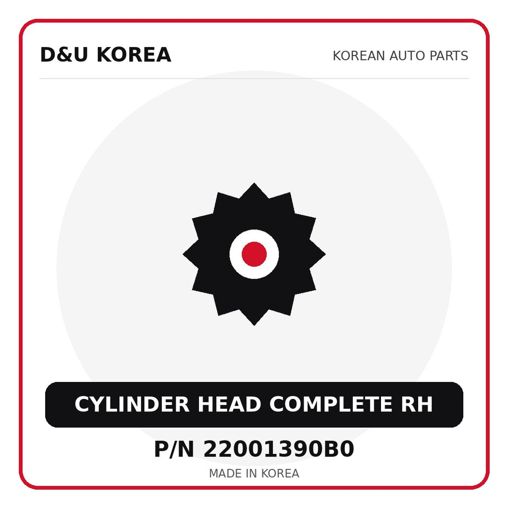 Genuine Mobis CYLINDER HEAD COMPLETE RH 22001390B0 - Korean auto parts from D&U Korea