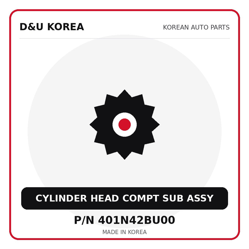 Genuine Mobis CYLINDER HEAD COMPT SUB ASSY 401N42BU00 - Korean auto parts from D&U Korea