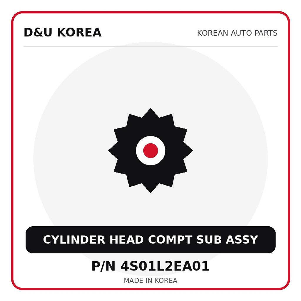 Genuine Mobis CYLINDER HEAD COMPT SUB ASSY 4S01L2EA01 - Korean auto parts from D&U Korea