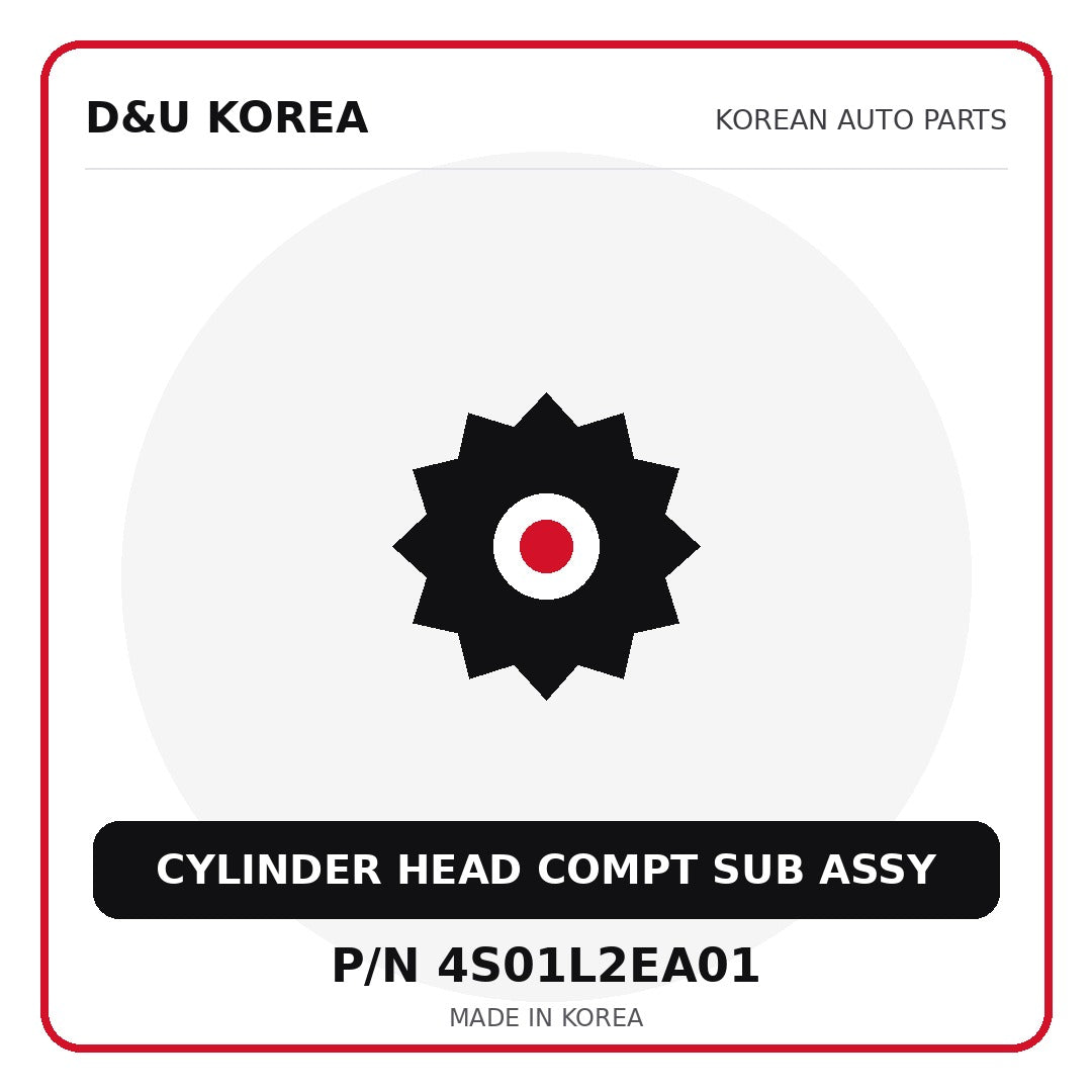Genuine Mobis CYLINDER HEAD COMPT SUB ASSY 4S01L2EA01 - Korean auto parts from D&U Korea