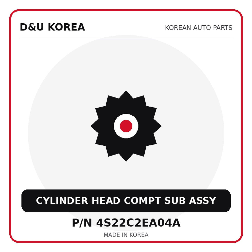 Genuine Mobis CYLINDER HEAD COMPT SUB ASSY 4S22C2EA04A - Korean auto parts from D&U Korea