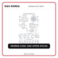 MEMBER-COWL SIDE UPPER OTR,RH